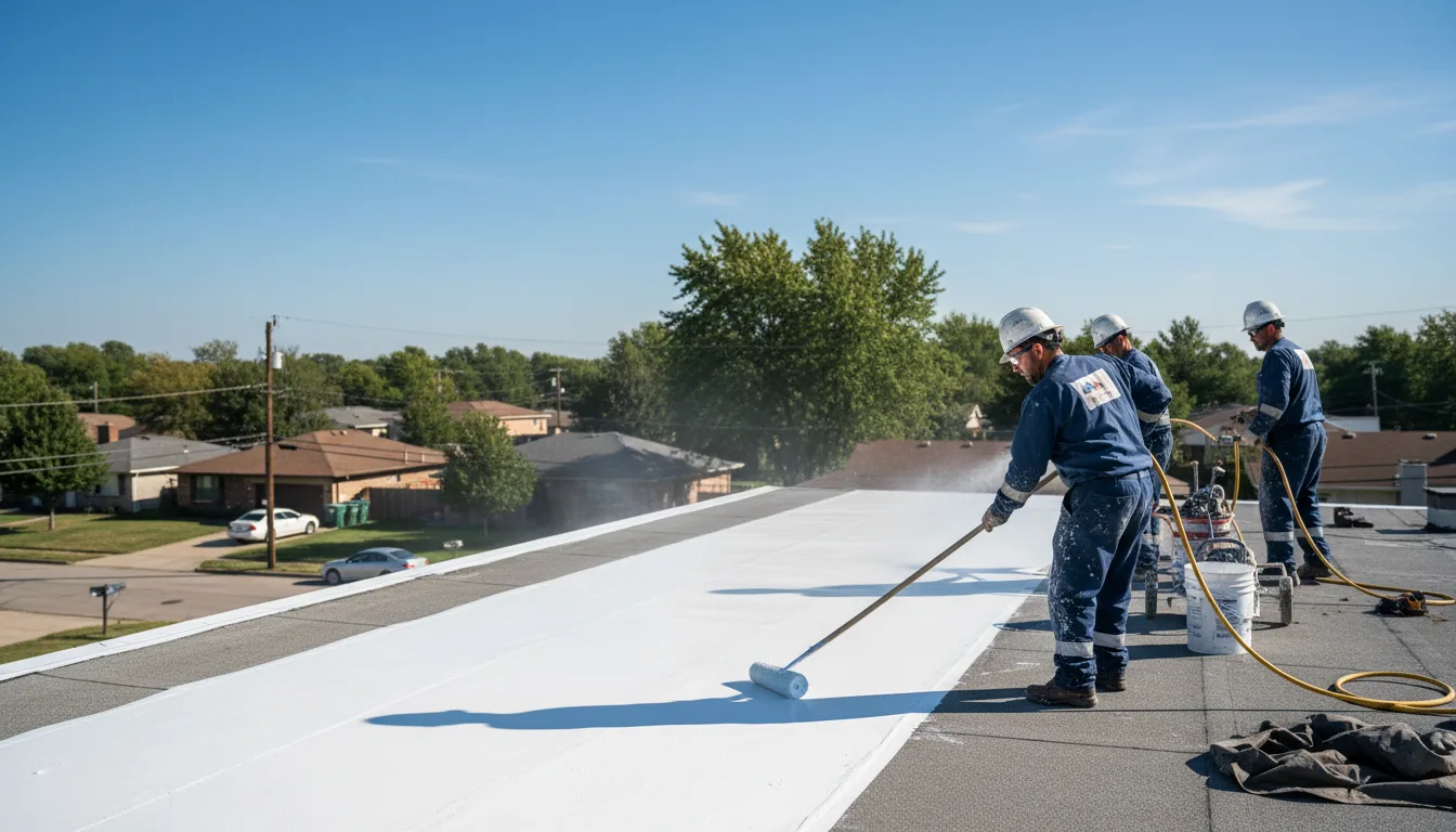 Commercial roof coating in Lyons, TX near me